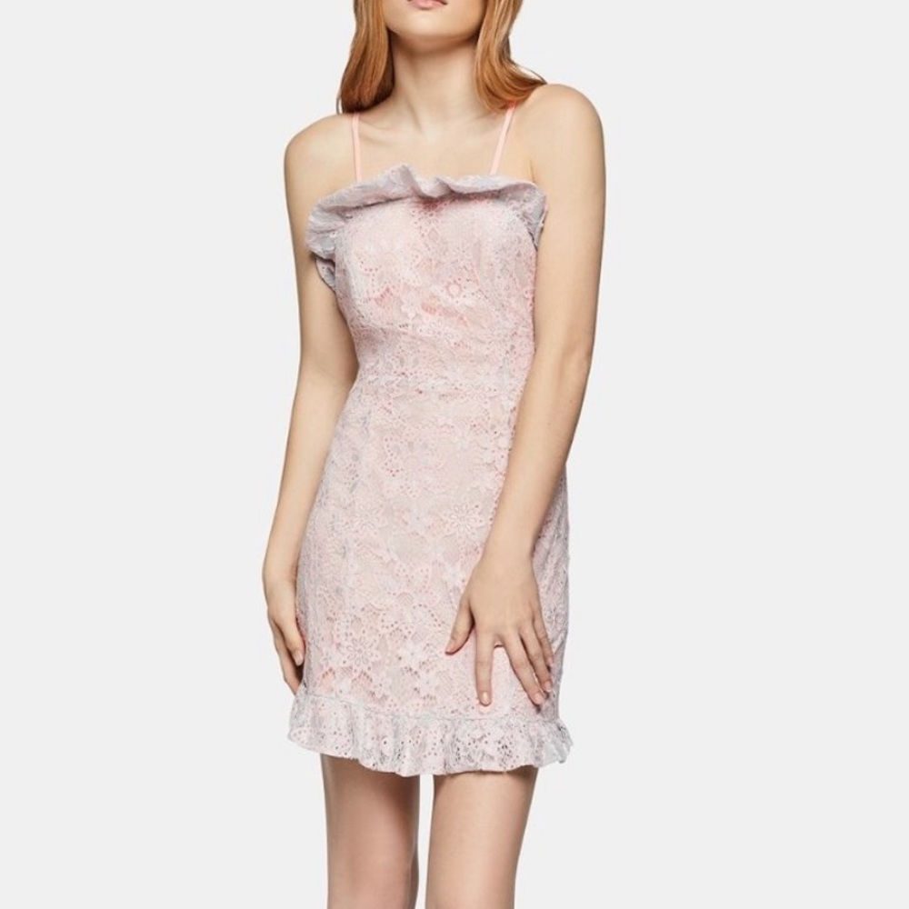 NWT BCBGeneration Ruffle Mini Dress in Pink - Picture 3 of 5